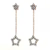 Lingyin jewelry new design fashion star silver star dangle earrings LYE0264