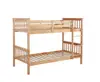 Children's Natural pine solid wood bunk beds Wooden Single 3FT Frame | Choice of 3 Colours (Pine)