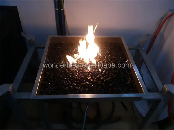 Stainless Steel Square Fire Pit Burner Fireplaces Pan Gas Firepit