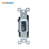 Shanghai Linsky 15A 125V/277V 3 way Toggle Light Switch Wall Switch with Back& side wire Black color