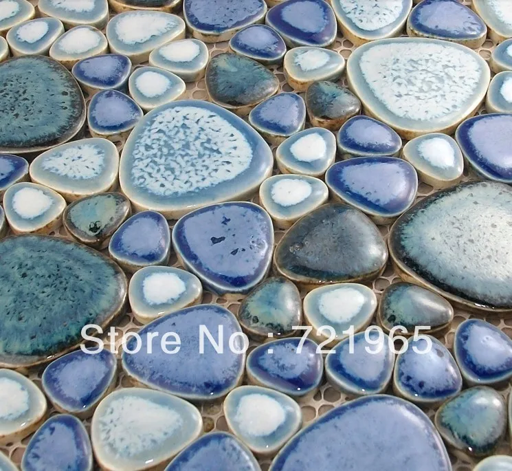 31 New Blue Pebble Mosaic Bathroom Tiles Eyagci Model Glazed Porcelain Tile Mosaic Pebble Blue Ceramic Wall Tiles Backsplash