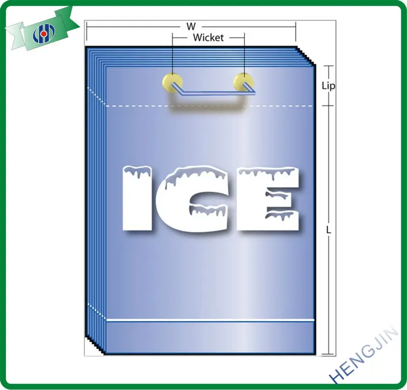 Good Qaulty Custommized Ice Cube Carry Plastic Bags