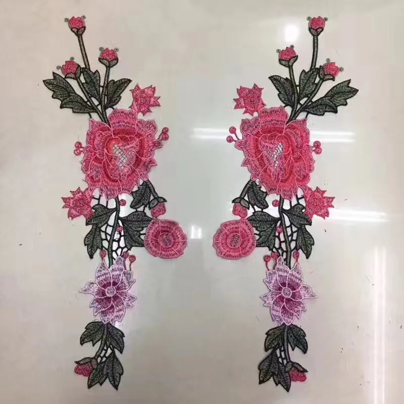3D flower custom embroidery patch,T-shirt sew on and hot fix patches