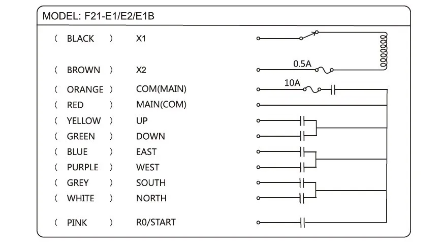 A21 e1b rx схема подключения