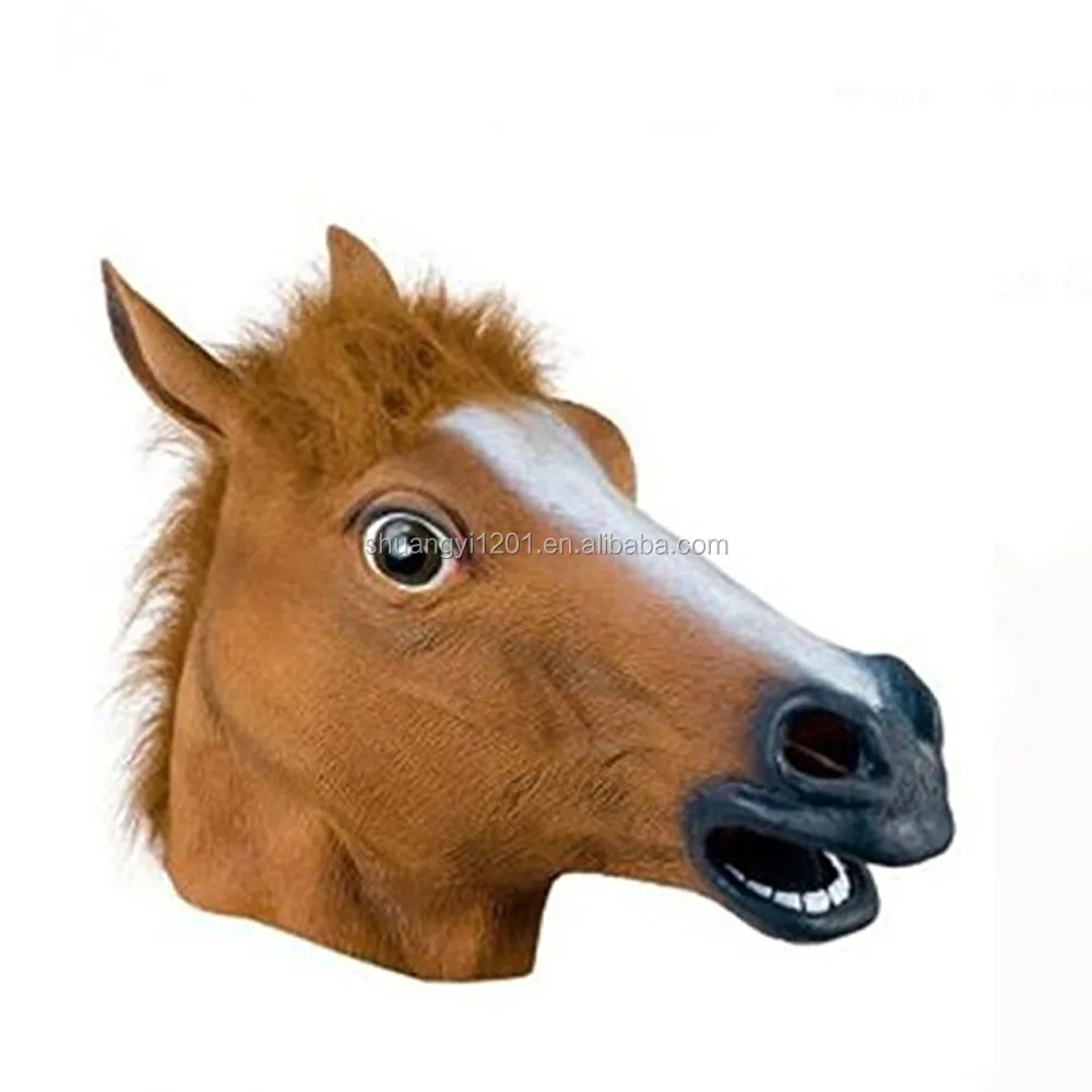 New Fashion Produce Horse Head Mask Creepy Halloween Costume Theater