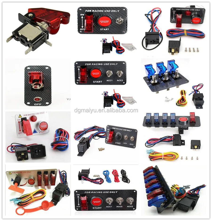 Push Button Toggle Switch Panel Engine Start 12v Racing Car Engine