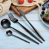 20% OFF Discount Inexpensive Flatware Set Gold Black Handle Royal Cutipol Cutlery