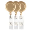 Wholesale Easy To Pull Stretch Buckle Circle Telescopic Lanyard With Ego Ring Custom Button Badge