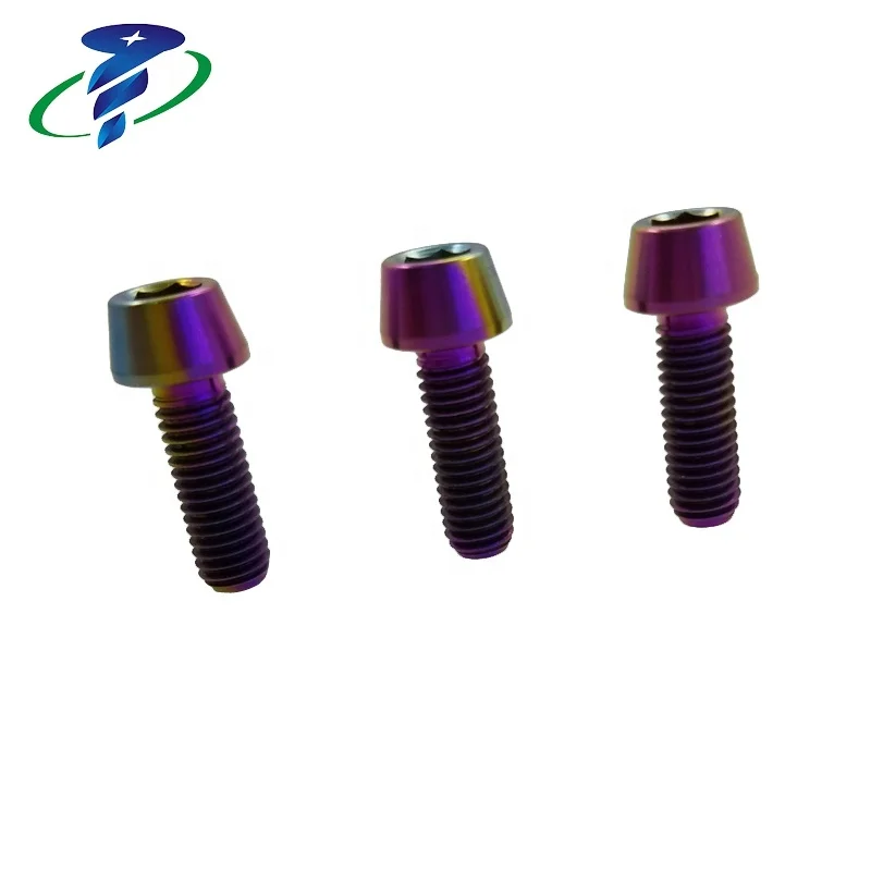 High Quality Anodized Rustless Ta1,Ta2,Tc4 Bicycle Titanium Bolts For