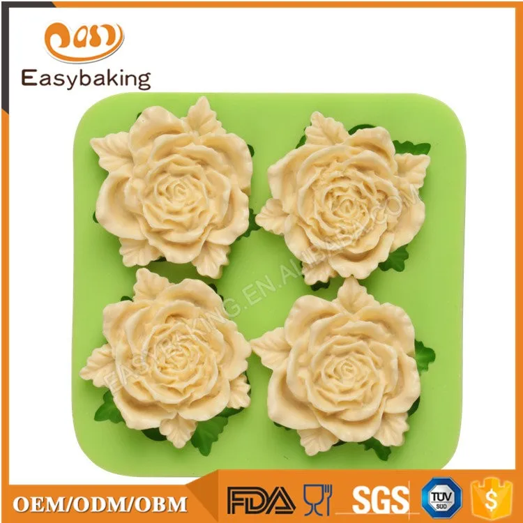 ES-4052 Flowers Fondant Mould Silicone Molds for Cake Decorating