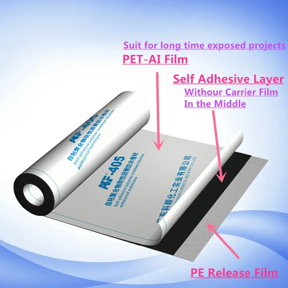 Self Adhesive Modified Bitument Waterproof Membrane - Buy Pvc Roof ...