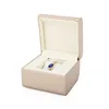 Nice Quality Folding Leather Watch Packing Box White Pillow Insert Luxury Single Watch Box