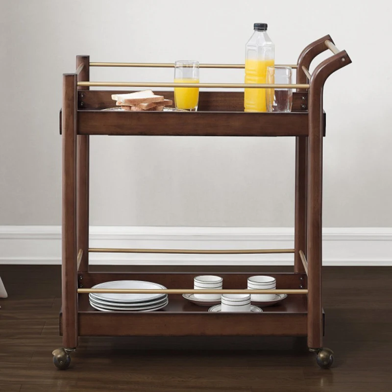 Solid Design Mobile Coffee Food Wooden Tea Trolley Buy Wooden Tea