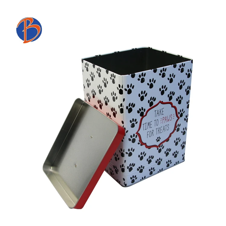 Bodenda factory wholesales square deep gift metal tin box with handle