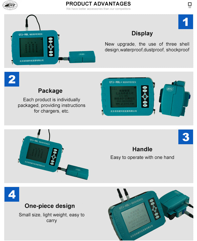 GTJ-RBL Reinforcement Position Reinforced Scanners Rebar Locator Protective Layer Tester