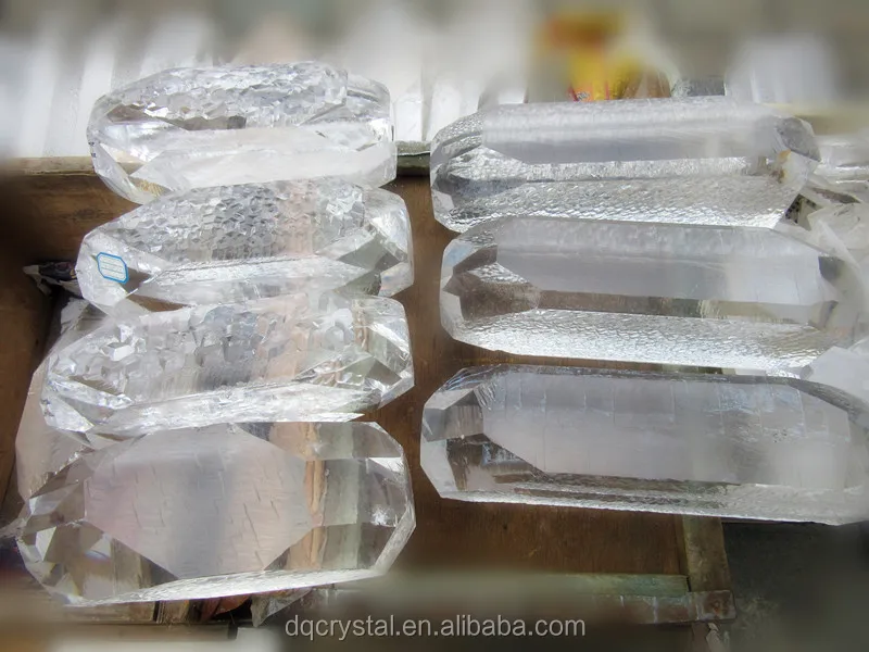 Piezoelectric Flat Crystal Stones Clear Quartz Wand Point For Sale