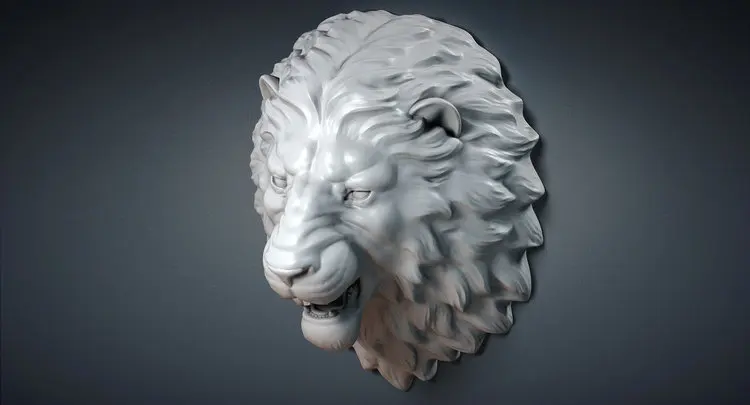 3D Wall Sculpture Factory Esculturas En Resina Resin Fiberglass Lion Head Sculpture