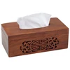 Burn color solid antique wooden tissue box wood box for tissue