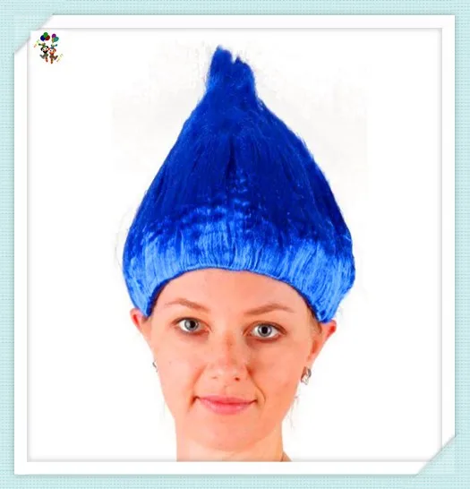 Pas Cher Adulte Fête Déguisement Costume Bleu Synthétique Troll Perruques  Hpc-2522 - Buy Adulte Perruques,Troll Perruque,Partie Perruque Product On  Alibaba.com