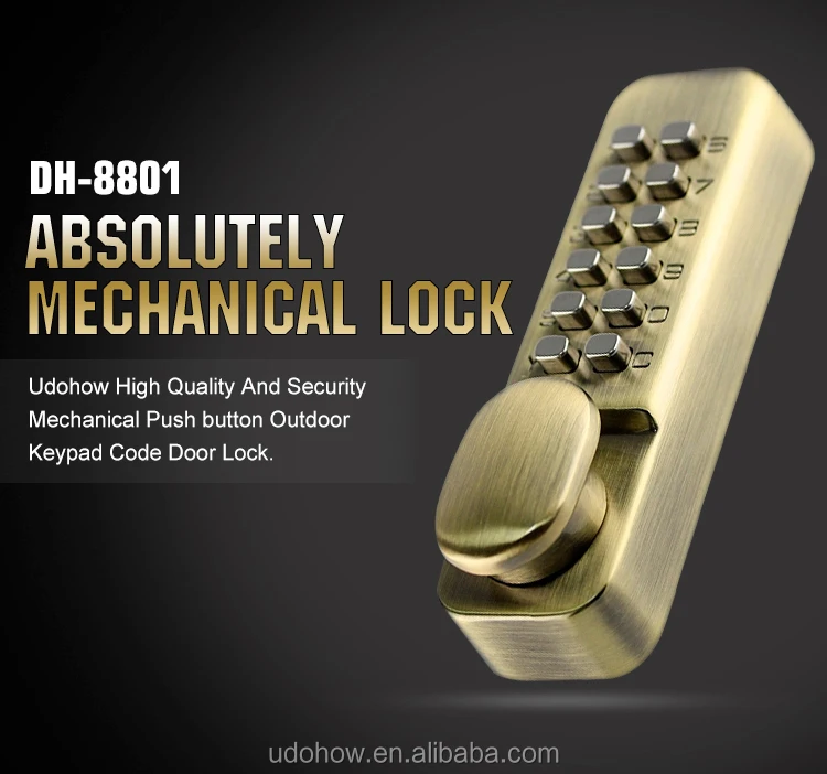 Udohow Mechanical Entry Combination Push Button Door Lock Keyless Digital Doorlock Buy