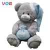 Good quality christmas gift for business clients customized size naughty cute bear with hat