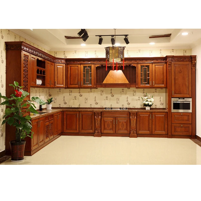 Oem Modular Kitchen Design For Solid Wood Kitchen Cabinet Russian