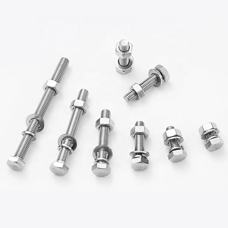 
Tornillos de cabeza hexagonal de acero inoxidable M1.6-M14 grado A2-70 