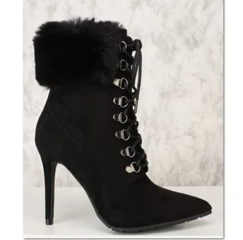 sexy black high heel boots