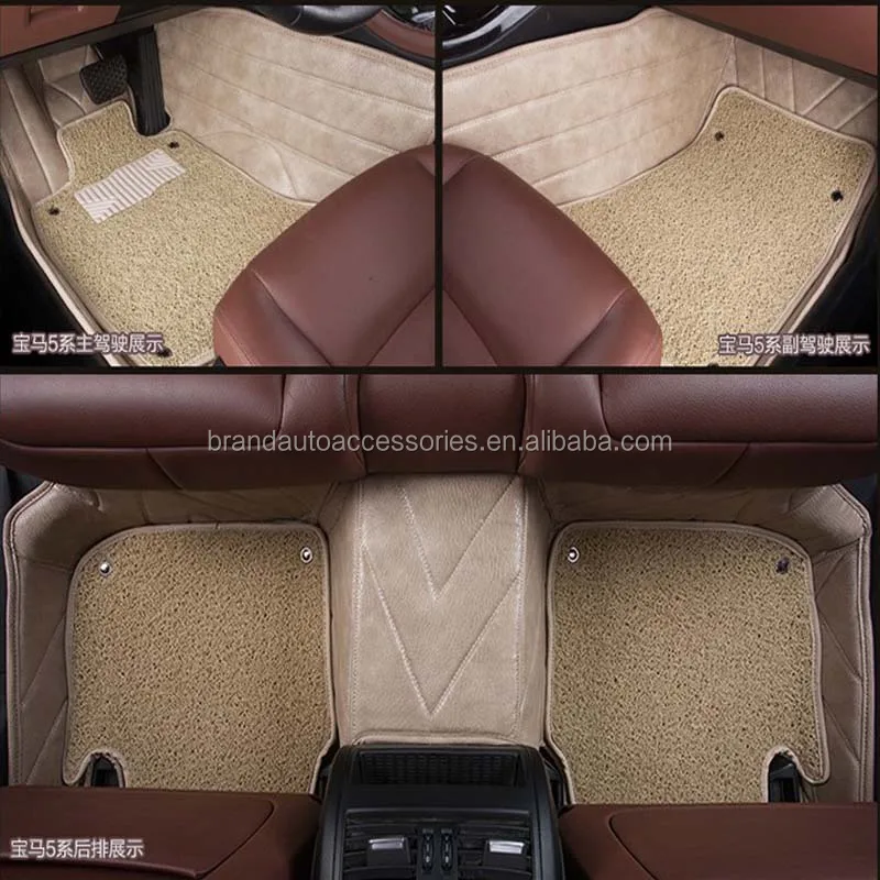 China Carpet Factory Car Floor Linger 5d Leather Car Mat High