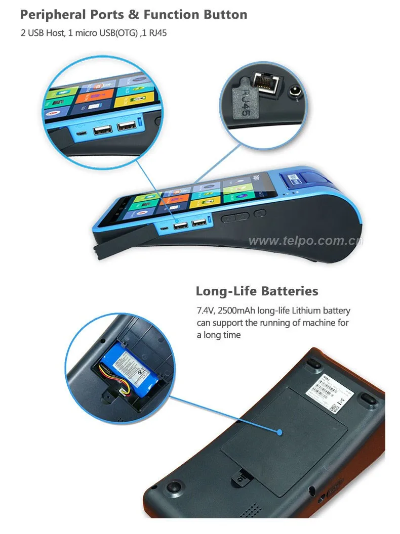 Programmable Plastic Fiscal Memory Saving Ecr Cash Register Pos With