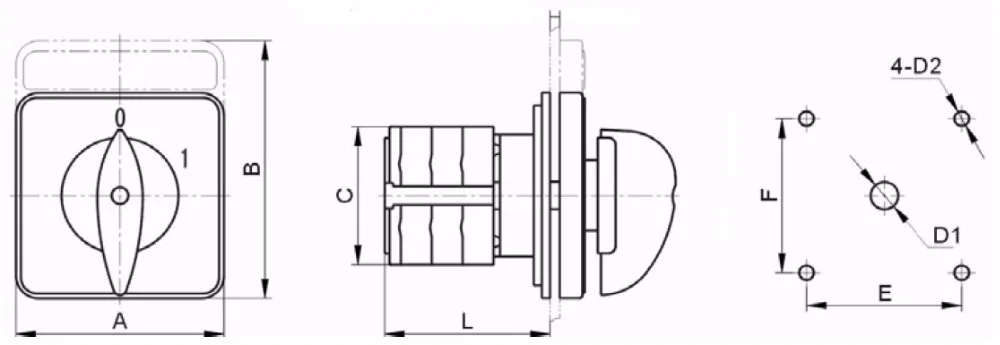 80A 63A 40A 25A LW26-80 SD OYD Motor Star Delta Starter Switch O-Y-DELTA Change over Rotary Cam Switch