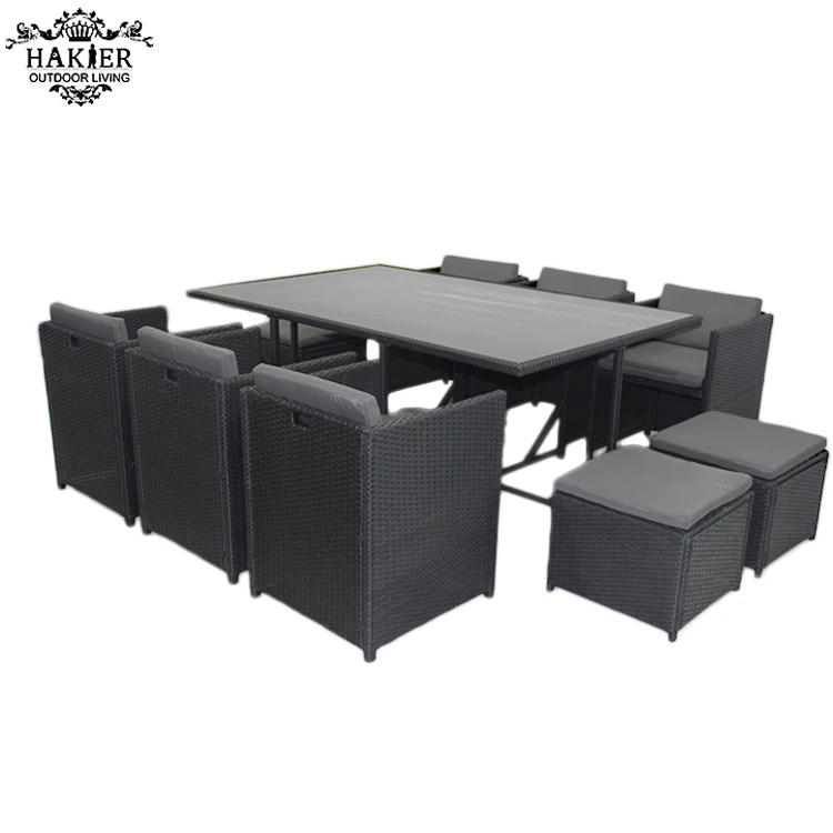 
10pcs cheap price wicker furniture sets for patio rattan wicker chairs rattan dining chair 
