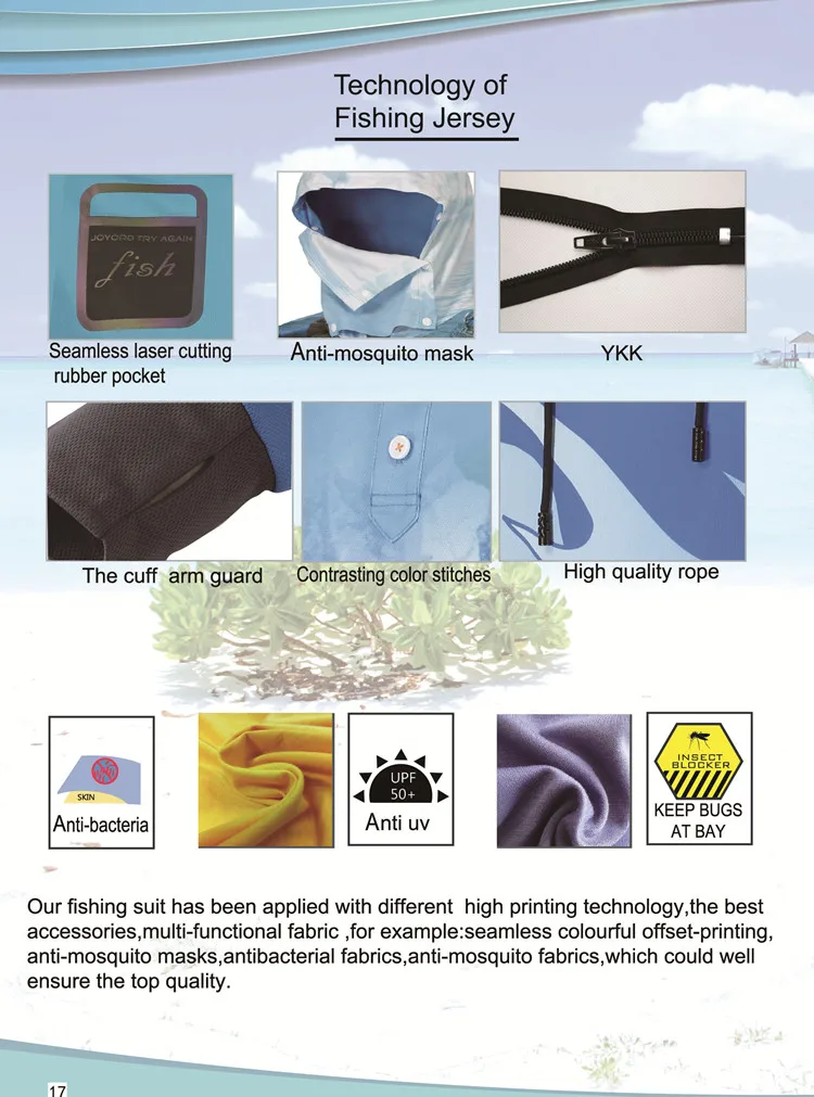 Wholesale Moisture-Wicking Sublimation Latest Design Fishing Jersey