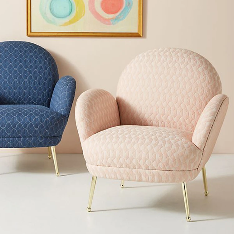 Wholesale newest modern simple velvet metal frame simple leisure chair for party rental