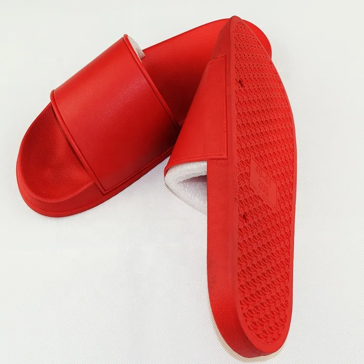 red flat slides