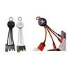 Portable 4 heads custom logo micro USB mobile phone charger cable