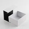 white and black A4 baseball cap packaging box for t- shirt clothing garment suit