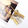 Oval shape brass keychain Personalized creative pure copper key ring metal key ring custom logo