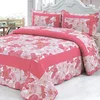 Classic Red Printed Flower Super King Bedding Comforter Sets SJ-052