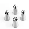 Food Grade 4pcs/set 304 Stainless Steel bakery Torch Russian Icing nozzle Cake Decorating Tips