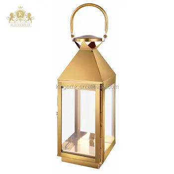 gold lanterns candle stainless steel lantern golden larger