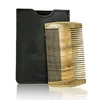 Green sandalwood double sided beard comb,private label beard comb,wooden beard comb