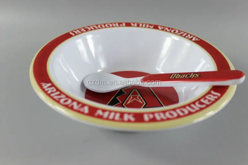 6.5 inch melamine breakfast bowl + spoon oatmeal bowl dinner bowl set