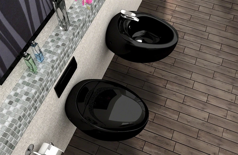 G921 Black wall mount wc