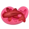 2017High Quality Non Toxic silicone 3D fish shaped molds or 3D fish shaped baking pans or cake mould 3D fish shapes