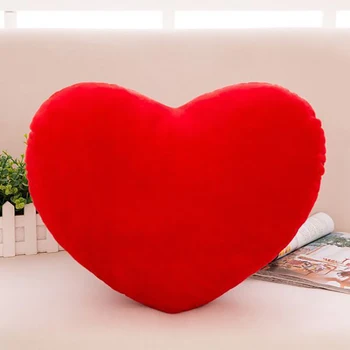 heart shaped plush pillow