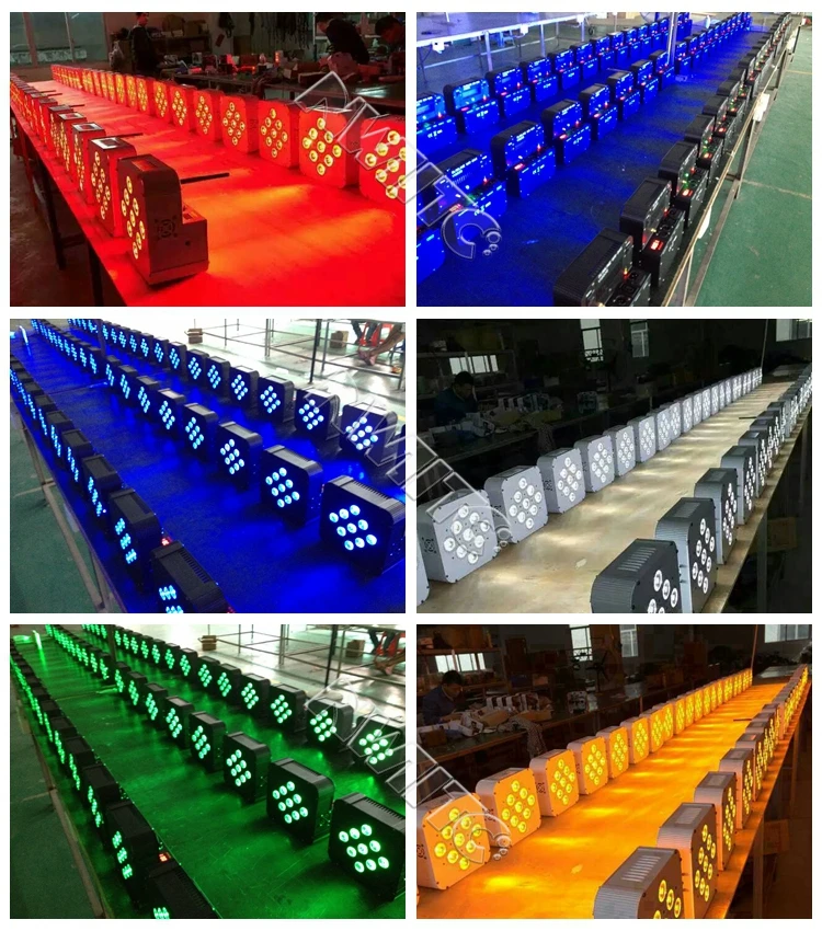 L-114 Wash Lighting 9x18w 6in1 Flat Dmx Wireless Battery Powered Led Par Stage Lights