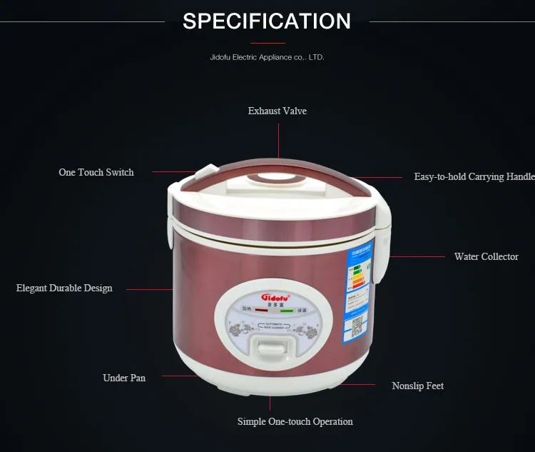 Purple Rice Cooker Importers In Saudi Arabia High Quality Oem 1.8l