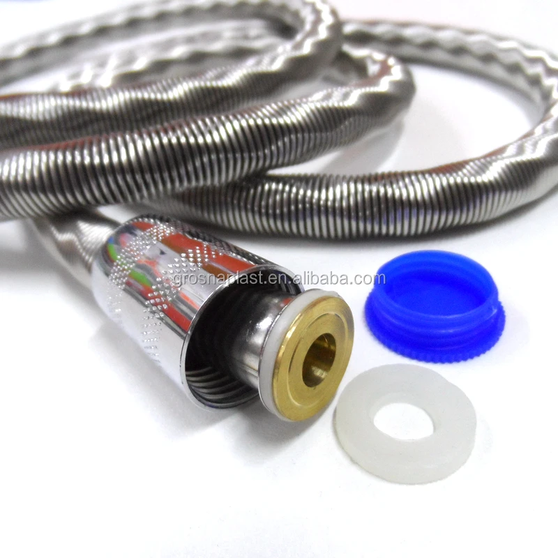 Rubber Plumbing Stainless Steel Short Spiral Flexible Shower Head Hose
