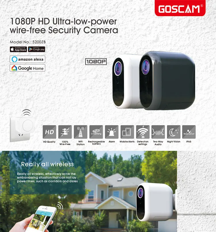 battery powered ip camera outdoor wifi waterproof